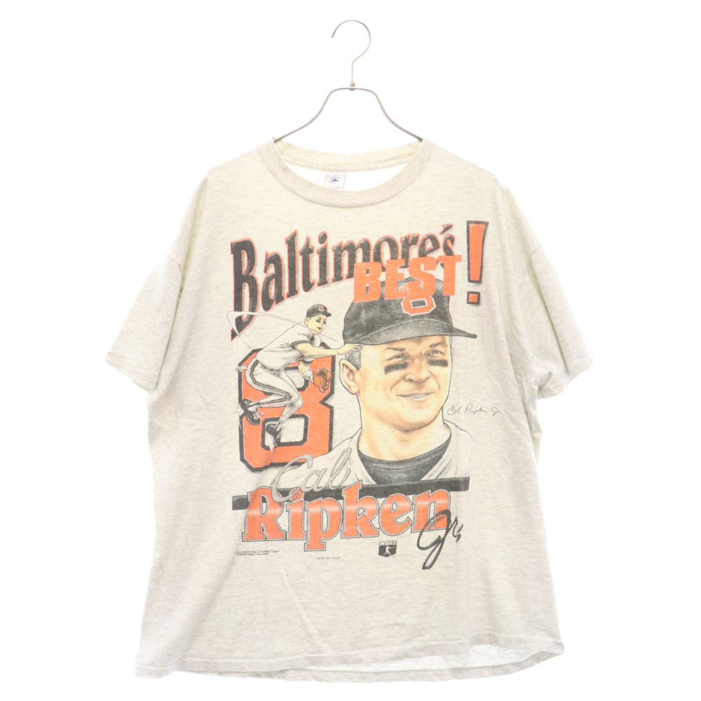 VINTAGE(ヴィンテージ) 90s VINTAGE MLB CAL RIPKEN Jr カル・リプケン ベースボールプリント半袖Tシャツ グレー