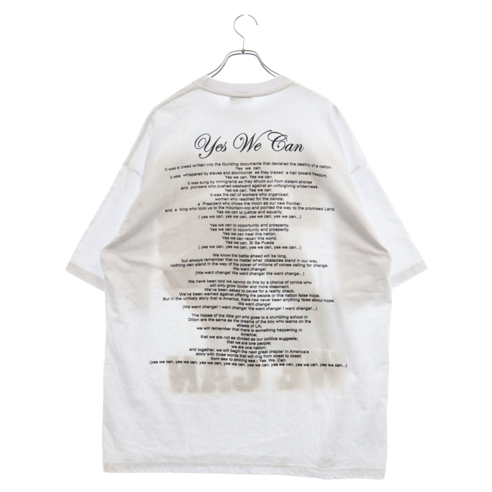 VINTAGE(ヴィンテージ) 00s VINTAGE BARACK OBAMA YES WE CAN オバマ オーバーサイズプリント半袖Tシャツ ホワイト
