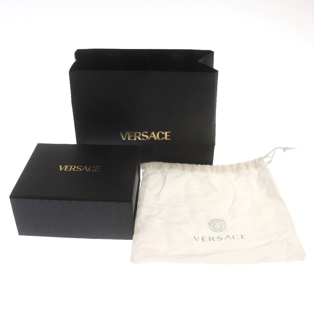 VERSACE(ヴェルサーチ) ナット&ボルト ヘリテージレザーベルト ブラック