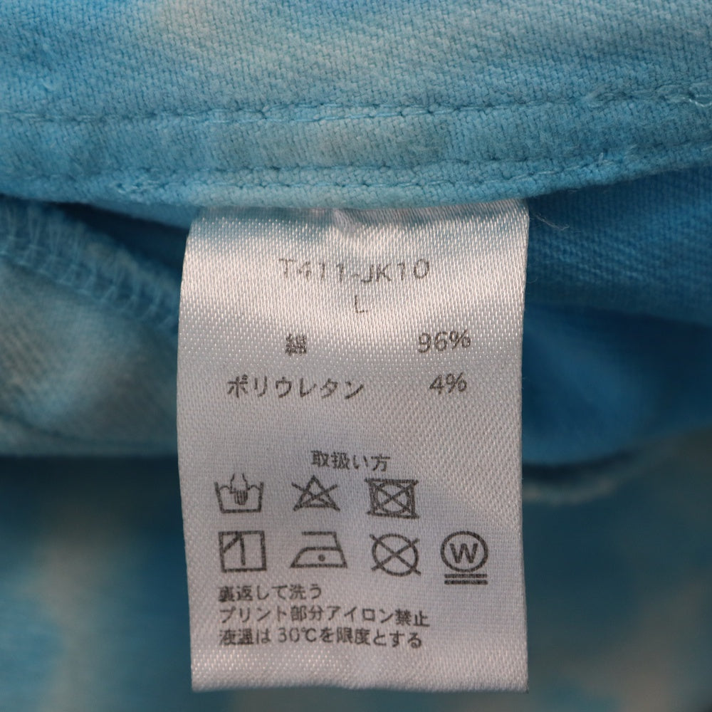 TAIN(タイン) DOUBLE PUSH T411-JK10 ダブルプッシュ パワーデパートメント アンイーブン ダーイング デニムジャケット マルチカラー