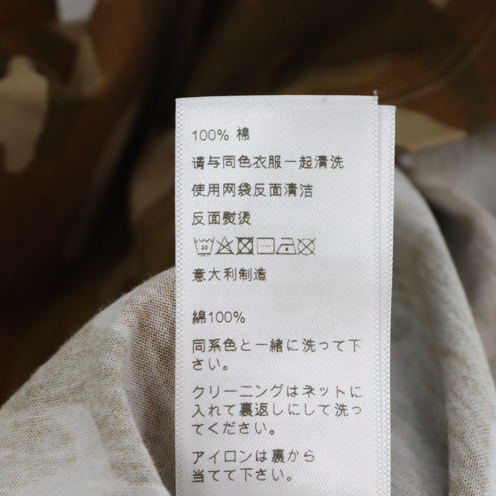 CELINE(セリーヌ) 22SS Loose Logo T-Shirt Duck ダックカモ柄 ルーズロゴプリント半袖Tシャツ 2X681246Q ブラウン