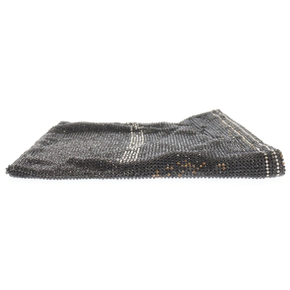 ALEXANDER WANG(アレキサンダーワン) Wanglock Pouch ラインストーンロゴポーチ クラッチバッグ ブラック レディース