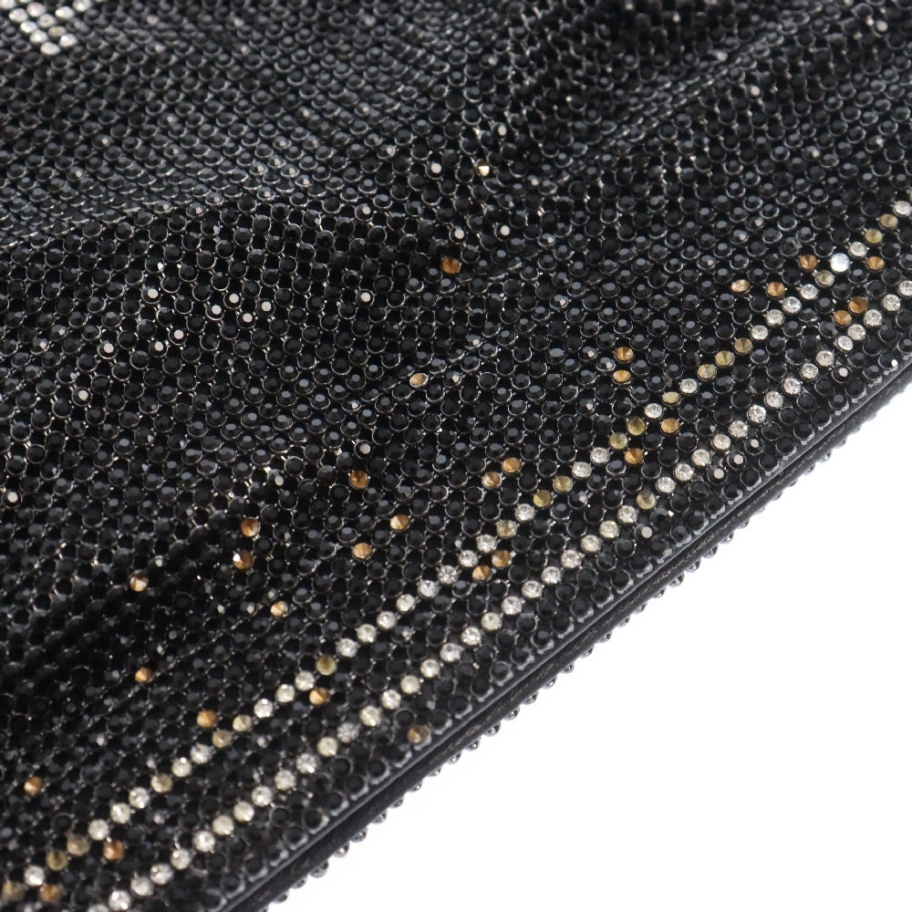 ALEXANDER WANG(アレキサンダーワン) Wanglock Pouch ラインストーンロゴポーチ クラッチバッグ ブラック レディース