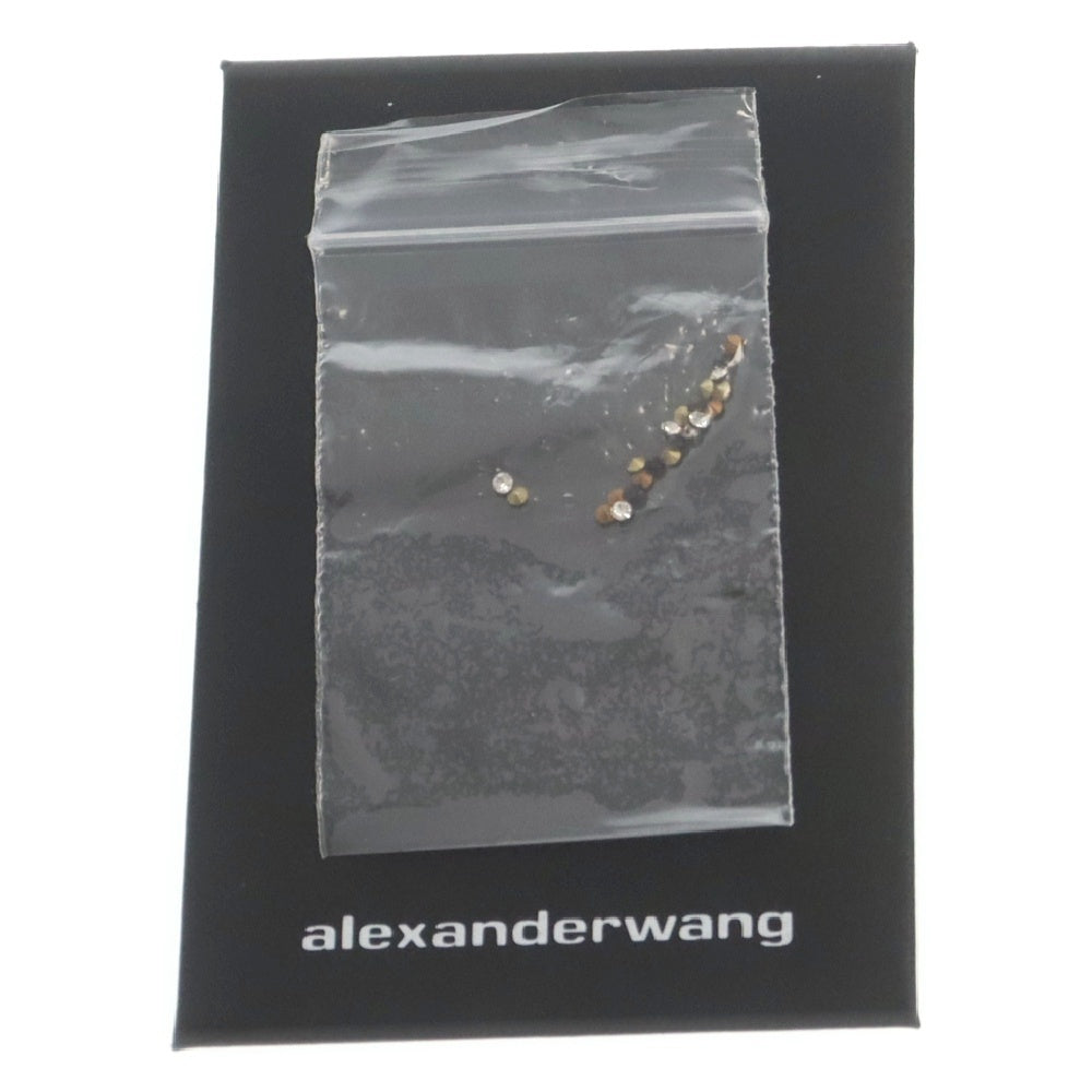 ALEXANDER WANG(アレキサンダーワン) Wanglock Pouch ラインストーンロゴポーチ クラッチバッグ ブラック レディース