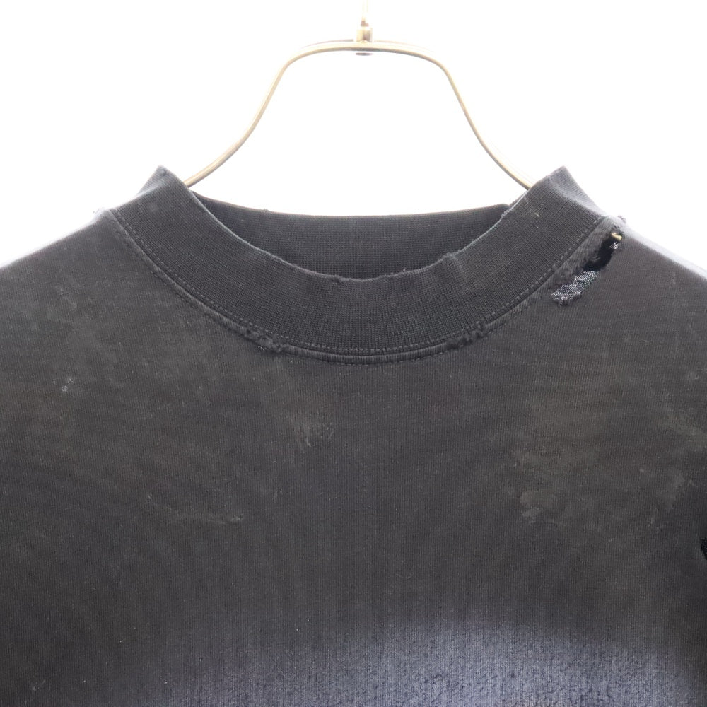 BALENCIAGA(バレンシアガ) 23SS PARIS MOON パリスムーン ユーズド加工 オーバーサイズ 半袖Tシャツ 739028 TOVE4
