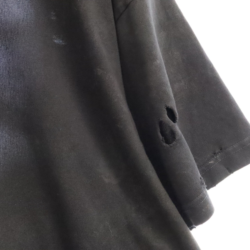 BALENCIAGA(バレンシアガ) 23SS PARIS MOON パリスムーン ユーズド加工 オーバーサイズ 半袖Tシャツ 739028 TOVE4