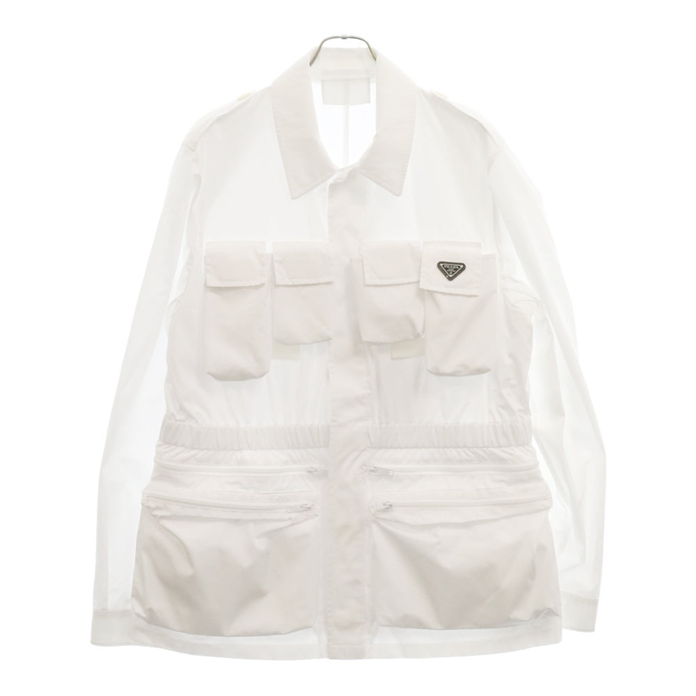 PRADA(プラダ) 24SS マルチポケットコットンサファリジャケットブルゾン ホワイト SGC553