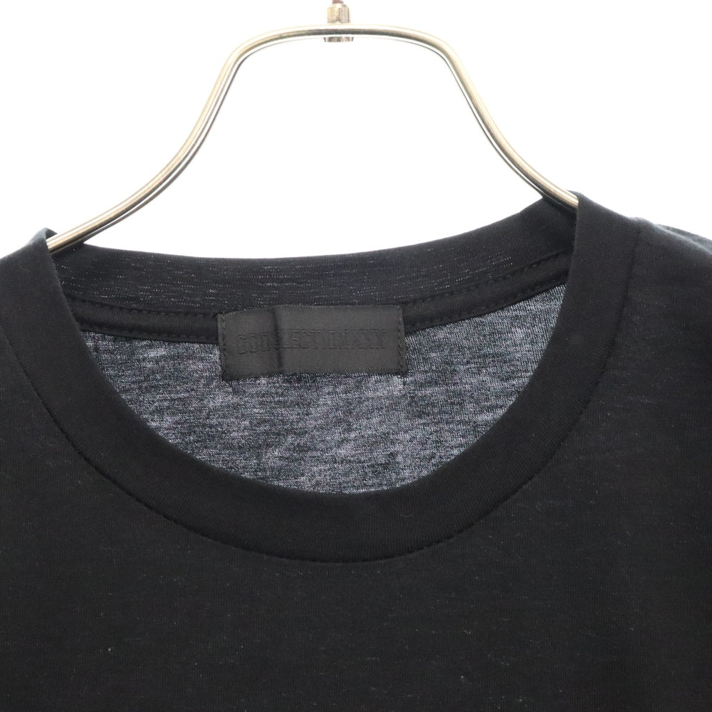 GOD SELECTION XXX(ゴッドセレクショントリプルエックス) シンプルロゴプリント半袖Tシャツ ブラック