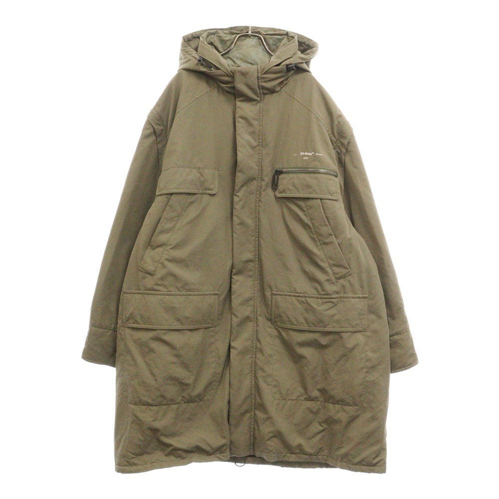 OFF-WHITE(オフホワイト) 19AW Reversible Coverall Military Green Jacket カバーオール ミリタリージャケット モッズコート グリーン OMEA199F19F23026