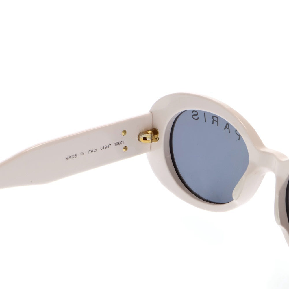 CHANEL(シャネル) サングラス ココマーク オーバル レンズロゴ 01947 10601 ホワイト ゴールド金具