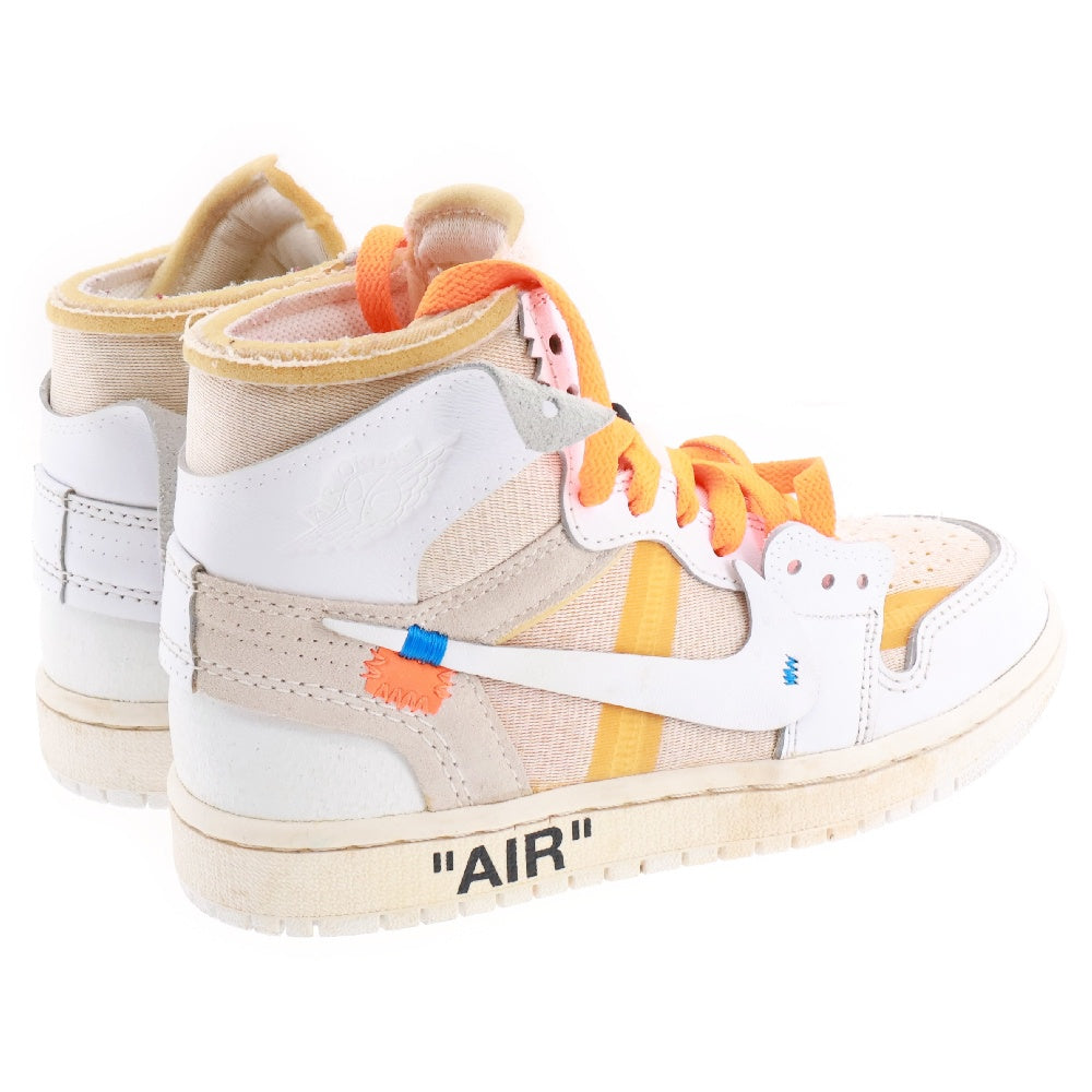 NIKE(ナイキ) ×Off-White GS Air Jordan 1 Retro High White AQ8296-100 オフホワイト GS エアジョーダン1 レトロ ハイカットスニーカー US3.5Y/22.5cm ホワイト