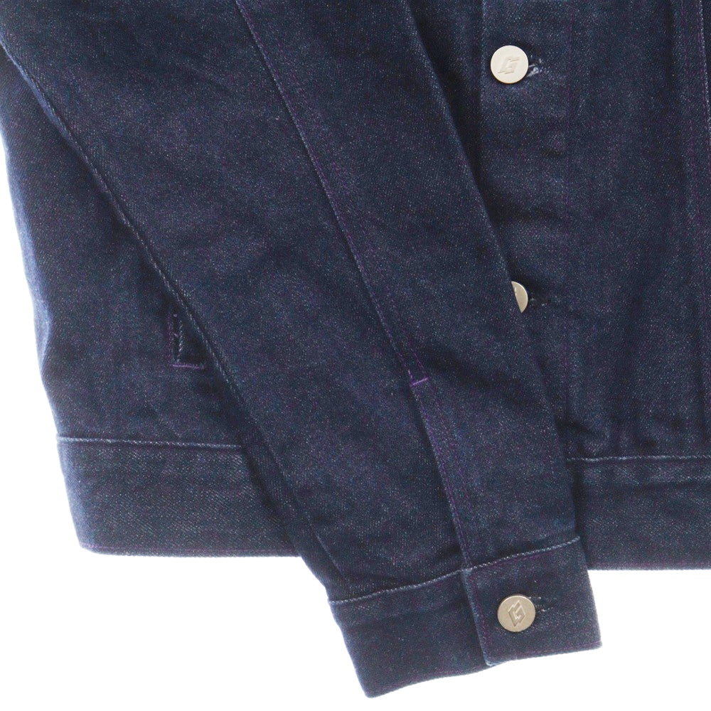 GRAFFITIONMIND(グラフィティオンマインド) EMBROIDERED DENIM JACKET エンブロイダリー デニムジャケット ネイビー