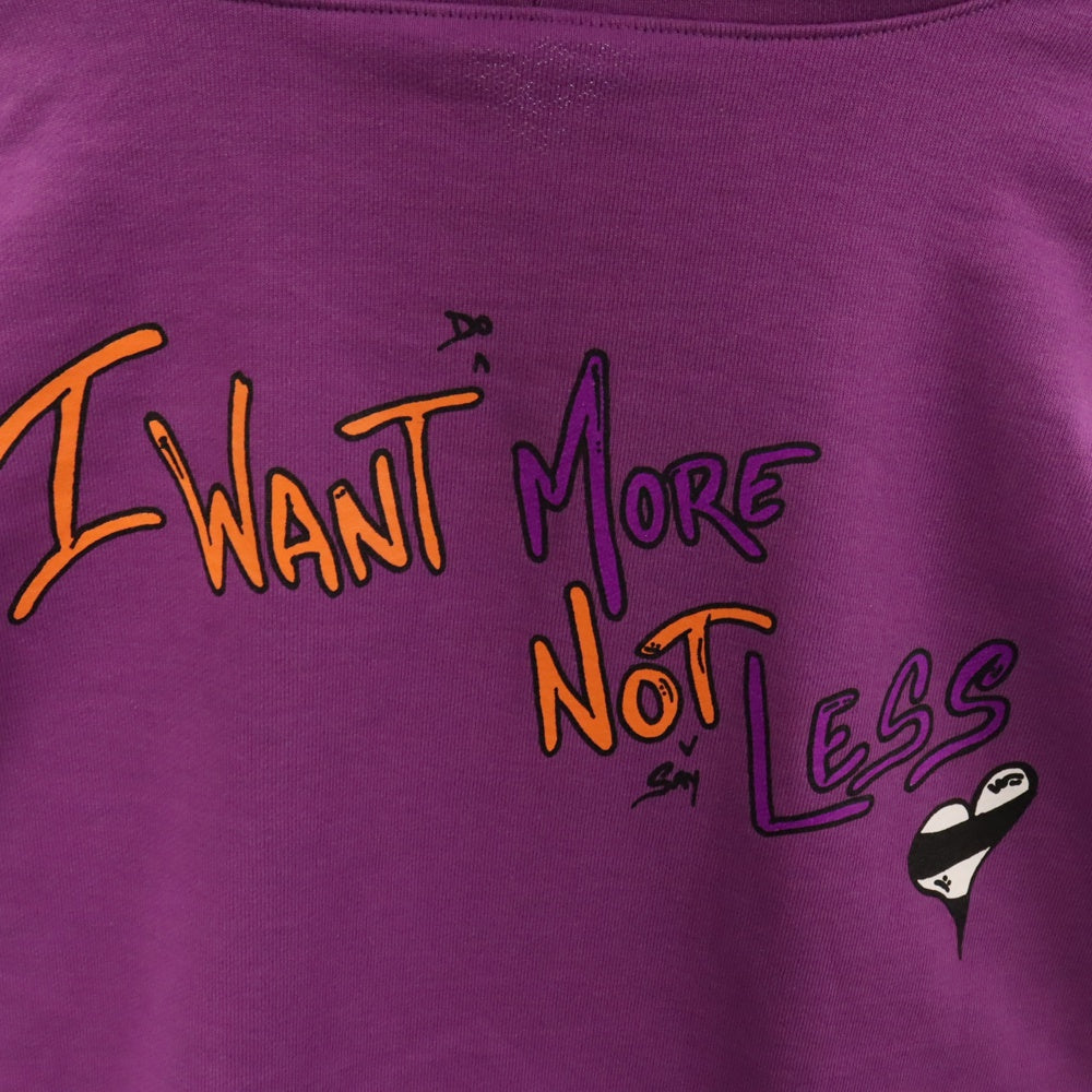 CHROME HEARTS(クロムハーツ) ×MATTY BOY I WANT MORE NOT LESS AN THAT'S THAT HOODIE マッティボーイ プリントプルオーバーフーディ パープル