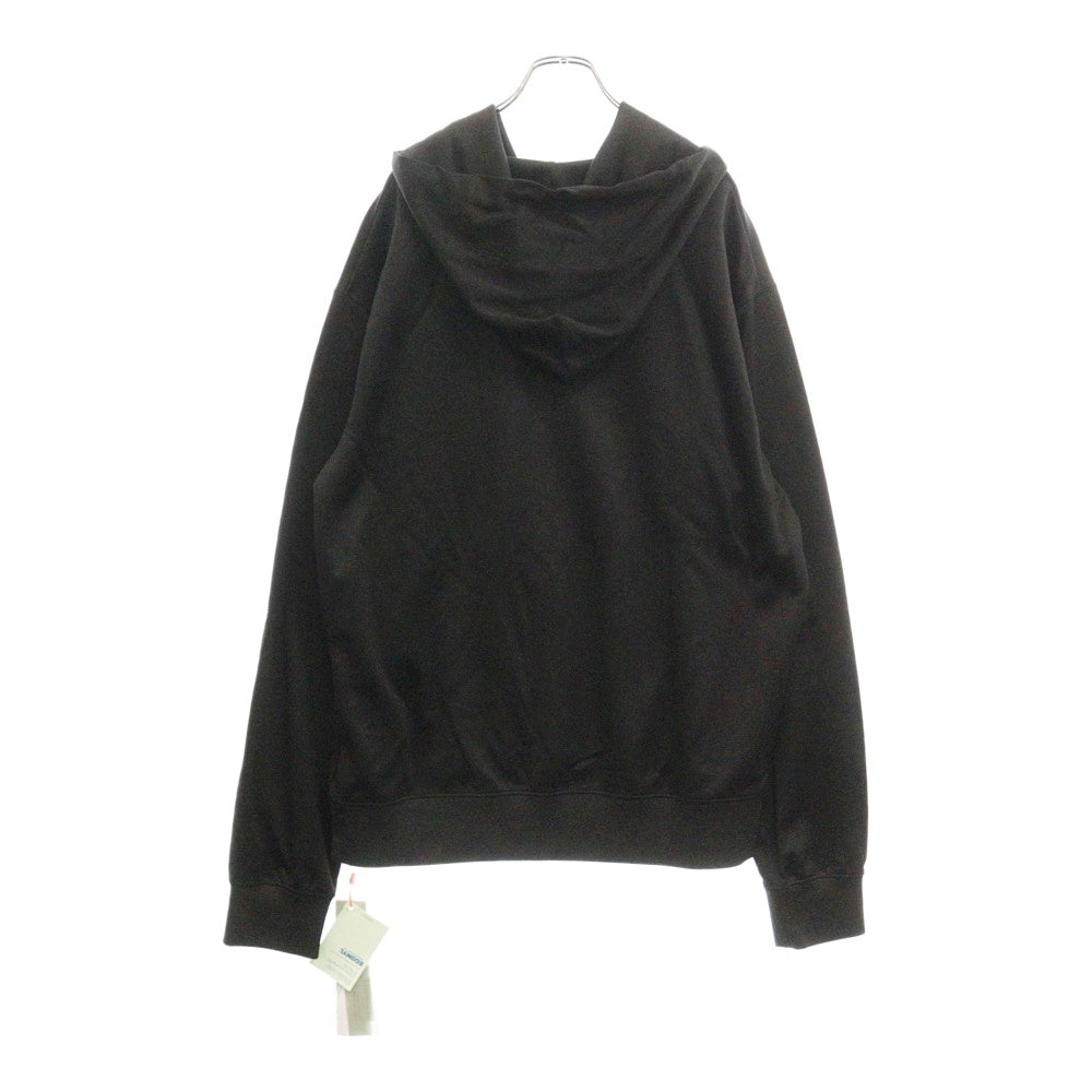 OFF-WHITE(オフホワイト) OW Patch Slim Hoodie ロゴパッチプルオーバーフーディパーカー OMBB097C99FLE006 ブラック/オレンジ