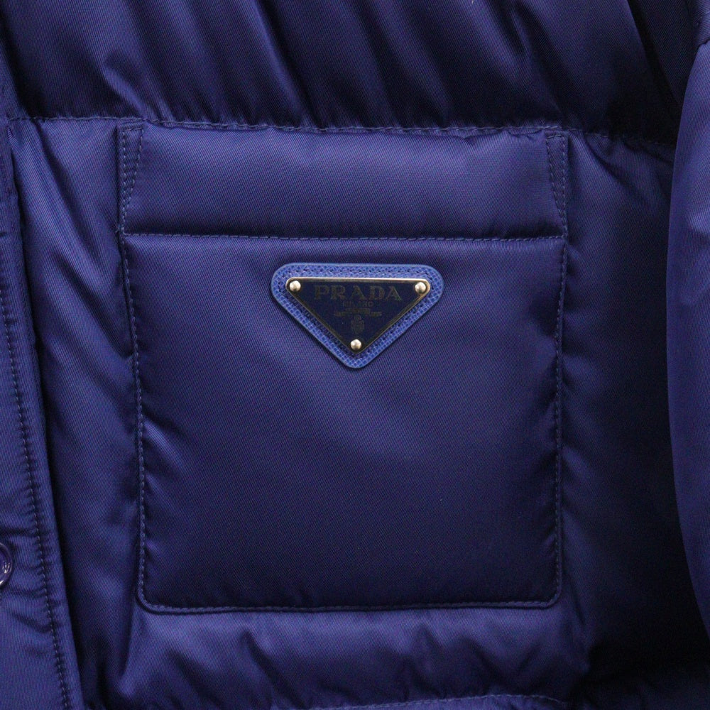 PRADA(プラダ) RE-NYLON トライアングルロゴプレート ダウンジャケット ブルー 29X042 S222 1WQ8