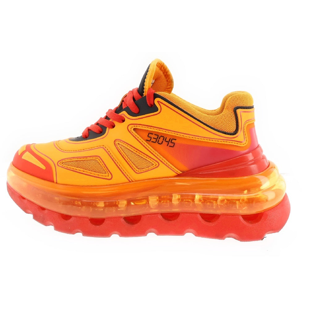 SHOES 53045(シューズ53045) ロートップエアースニーカー ダッドスニーカー シューズ BMP-LTS-FL レッド