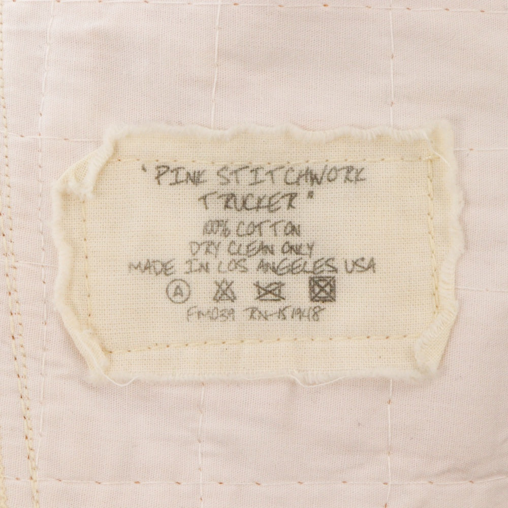 GREG LAUREN(グレッグローレン) 22SS パッチワークヴィンテージ加工トラッカージャケット FM039 ピンク