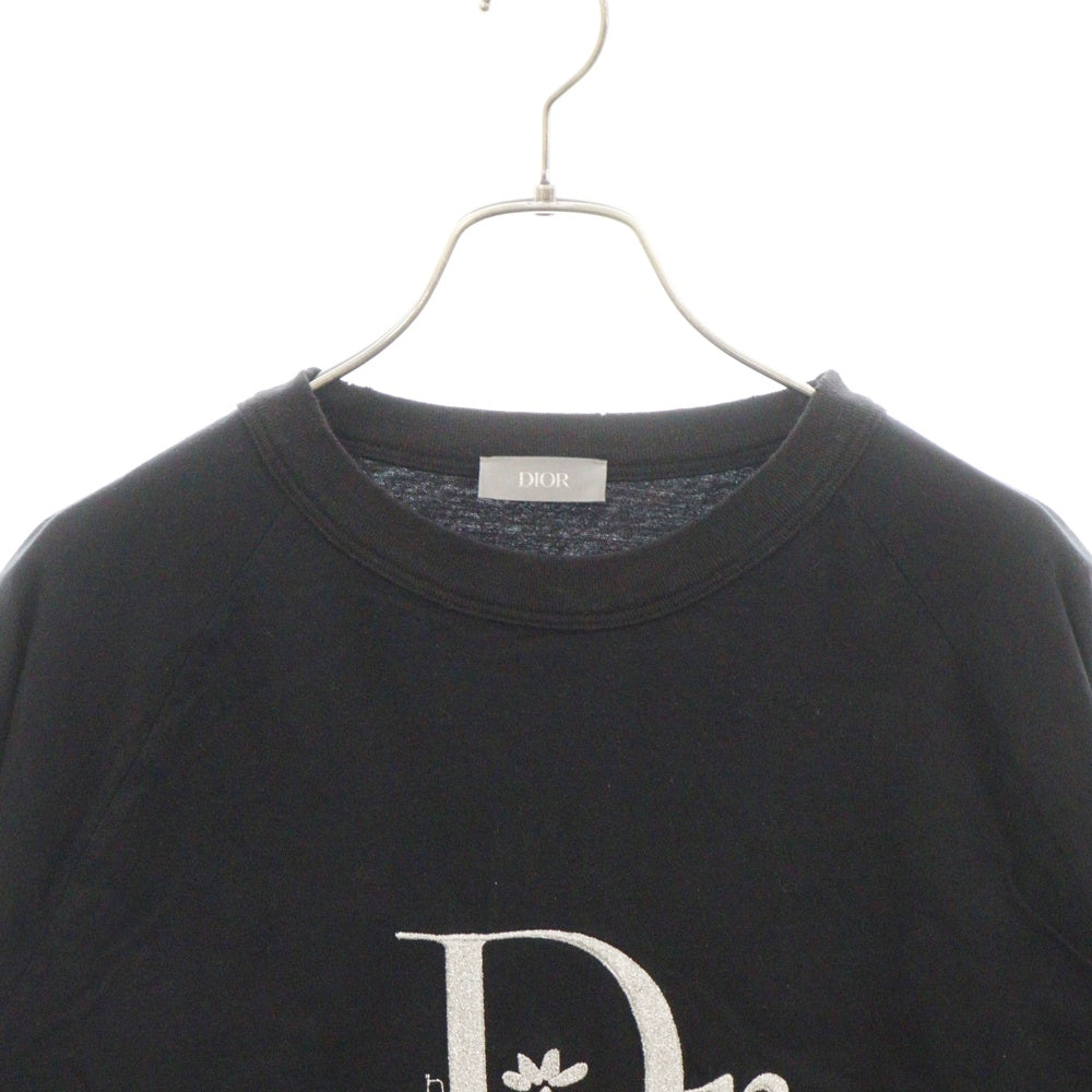 DIOR(ディオール) 23SS ×ERL イーアールエル ロゴ刺繍ロングスリーブTシャツ 長袖カットソー ブラック 313J643A0753