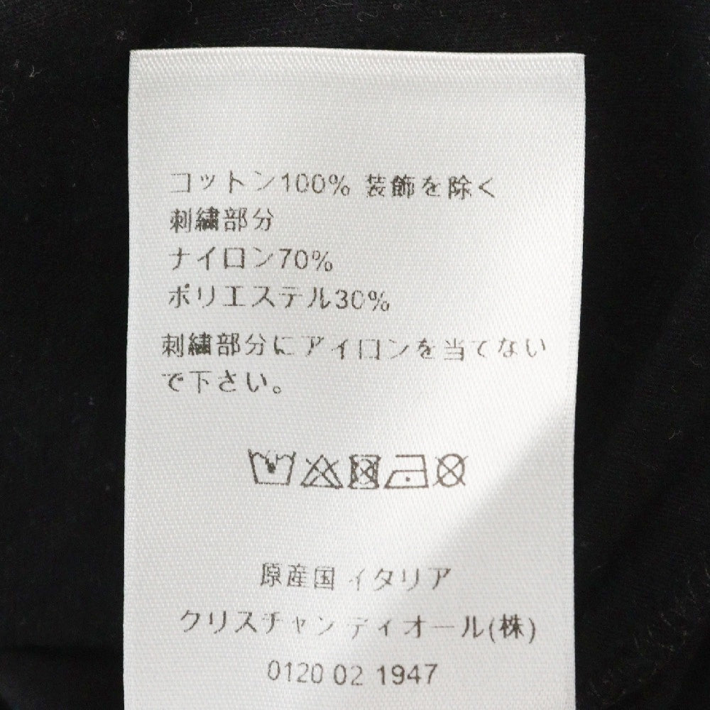 DIOR(ディオール) 23SS ×ERL イーアールエル ロゴ刺繍ロングスリーブTシャツ 長袖カットソー ブラック 313J643A0753