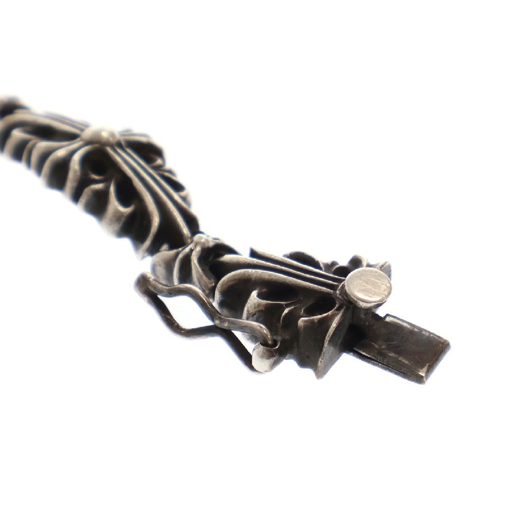 CHROME HEARTS(クロムハーツ) FLRL CRS LINK フローラルクロスリンク シルバーブレスレット 5LINK
