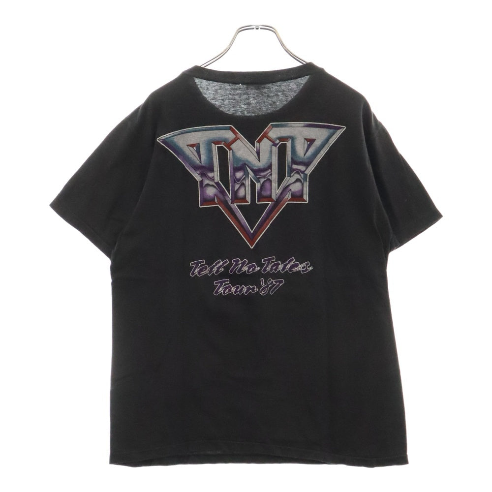 VINTAGE(ヴィンテージ) 80s TNT TELL NO TALES TOUR TEE ティーエヌティー 両面プリント Tシャツ 半袖 カットソー ブラック
