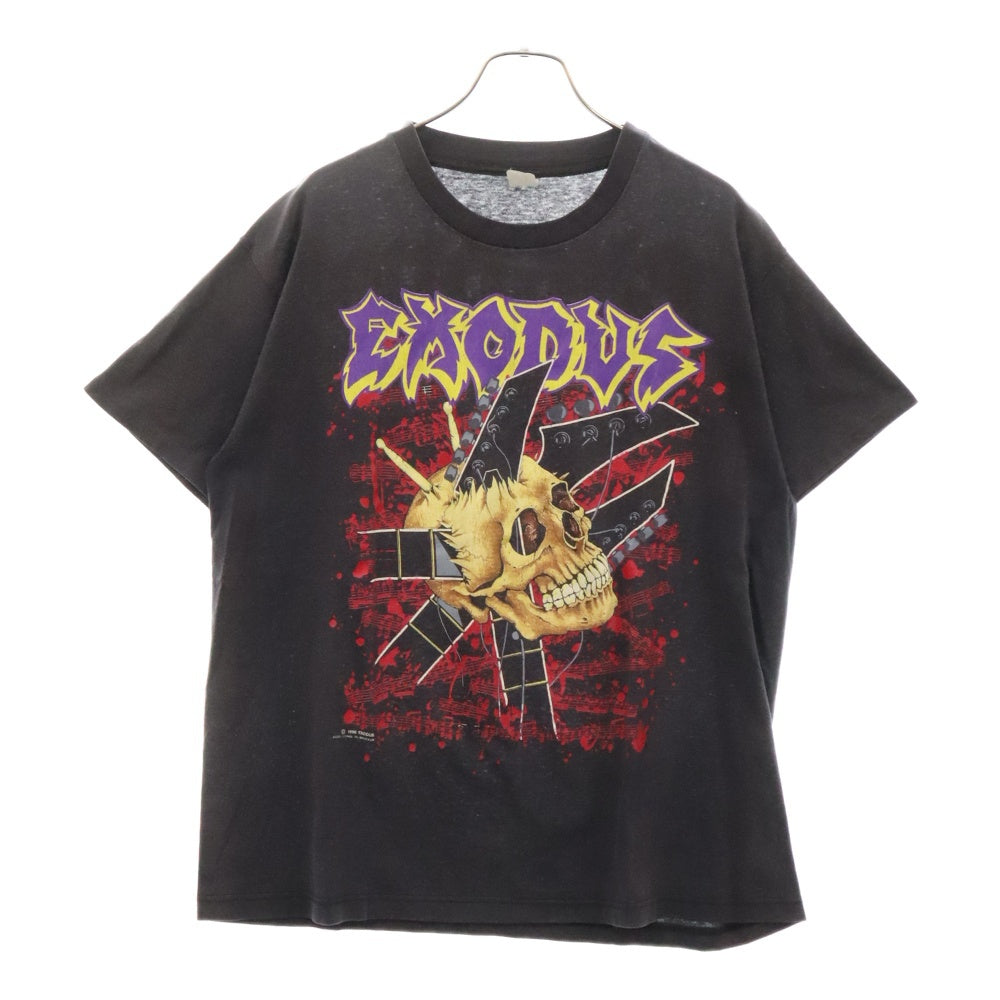 VINTAGE(ヴィンテージ) 90s EXODUS Only Death Decides TEE エクソダス 両面プリント Tシャツ 半袖 カットソー ブラック