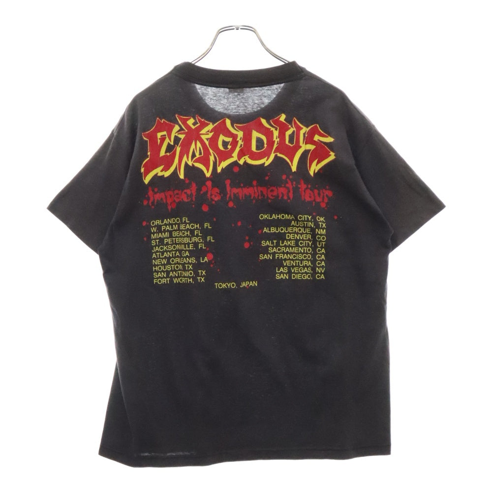 VINTAGE(ヴィンテージ) 90s EXODUS Only Death Decides TEE エクソダス 両面プリント Tシャツ 半袖 カットソー ブラック