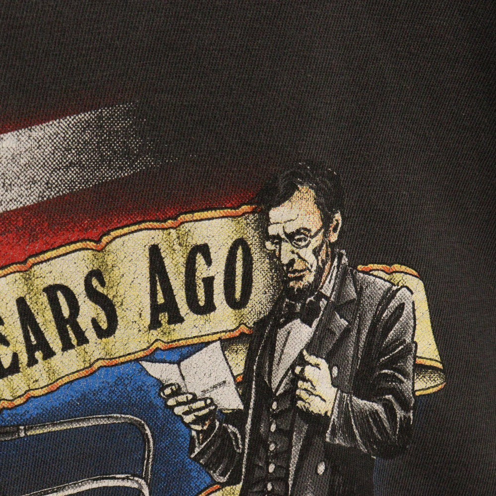 HARLEY DAVIDSON(ハーレーダビッドソン) 90s VINTAGE 1992 WEST BABYLON LONG ISLAND バイク ロゴ両面プリント半袖Tシャツ ブラック