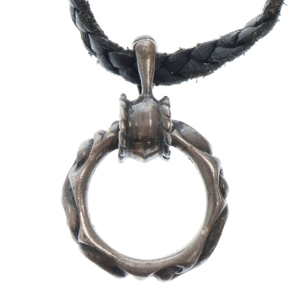 CHROME HEARTS(クロムハーツ) EWLP SCRL アイウェアループ スクロールバンドレザーブレイドネックレス
