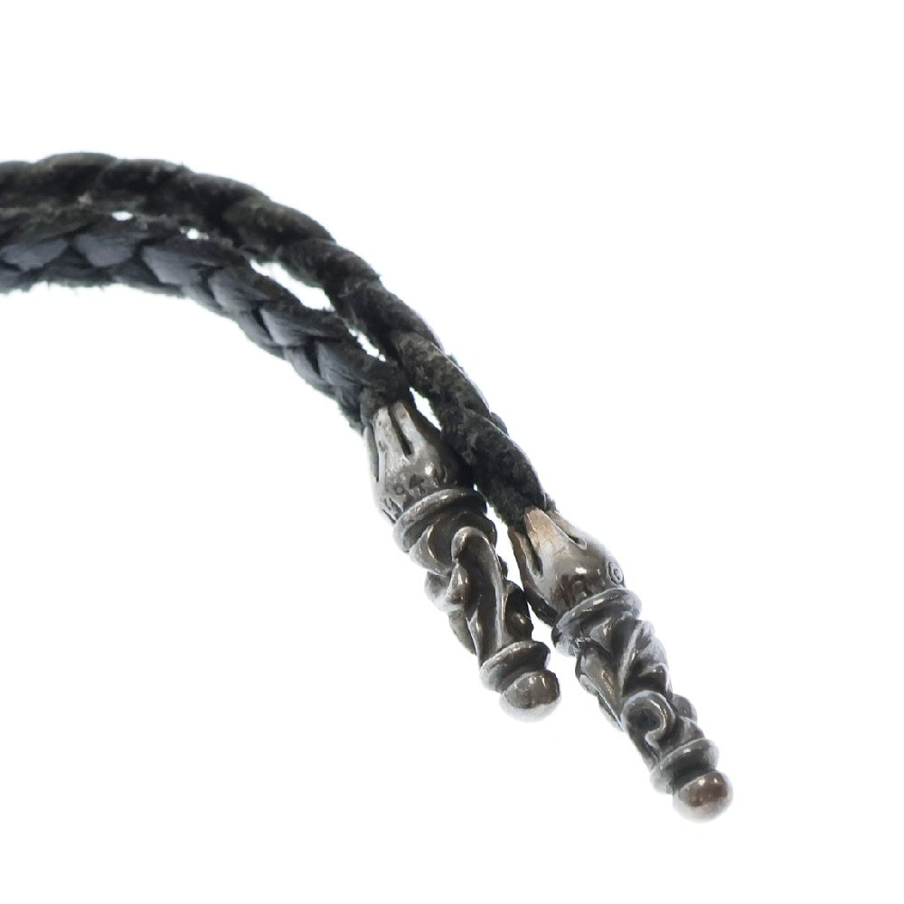 CHROME HEARTS(クロムハーツ) EWLP SCRL アイウェアループ スクロールバンドレザーブレイドネックレス