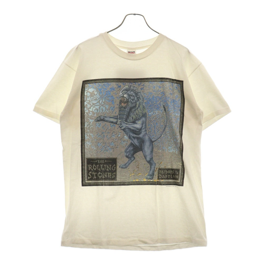 VINTAGE(ヴィンテージ) 90s THE STONES BRIDGES TO BABYLON TEE ANVIL ヴィンテージ ローリングストーンズ ライオンプリント クルーネック半袖Tシャツ ホワイト