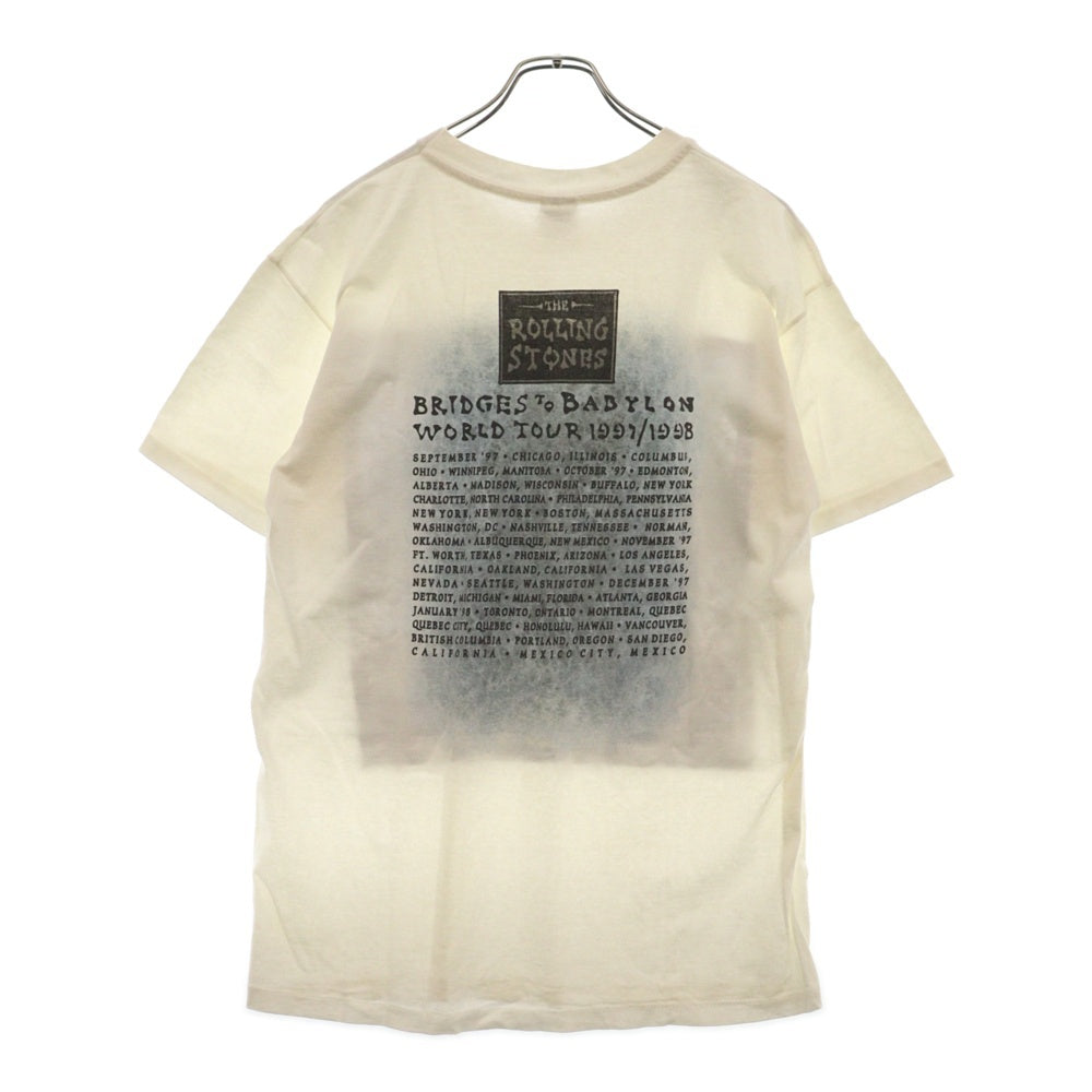VINTAGE(ヴィンテージ) 90s THE STONES BRIDGES TO BABYLON TEE ANVIL ヴィンテージ ローリングストーンズ ライオンプリント クルーネック半袖Tシャツ ホワイト