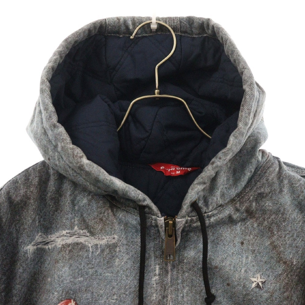 SUPREME(シュプリーム) 24AW HJR Trompe Loeil Hooded Work Jacket トロンプルイユ フーデッドワークジャケット ブルー