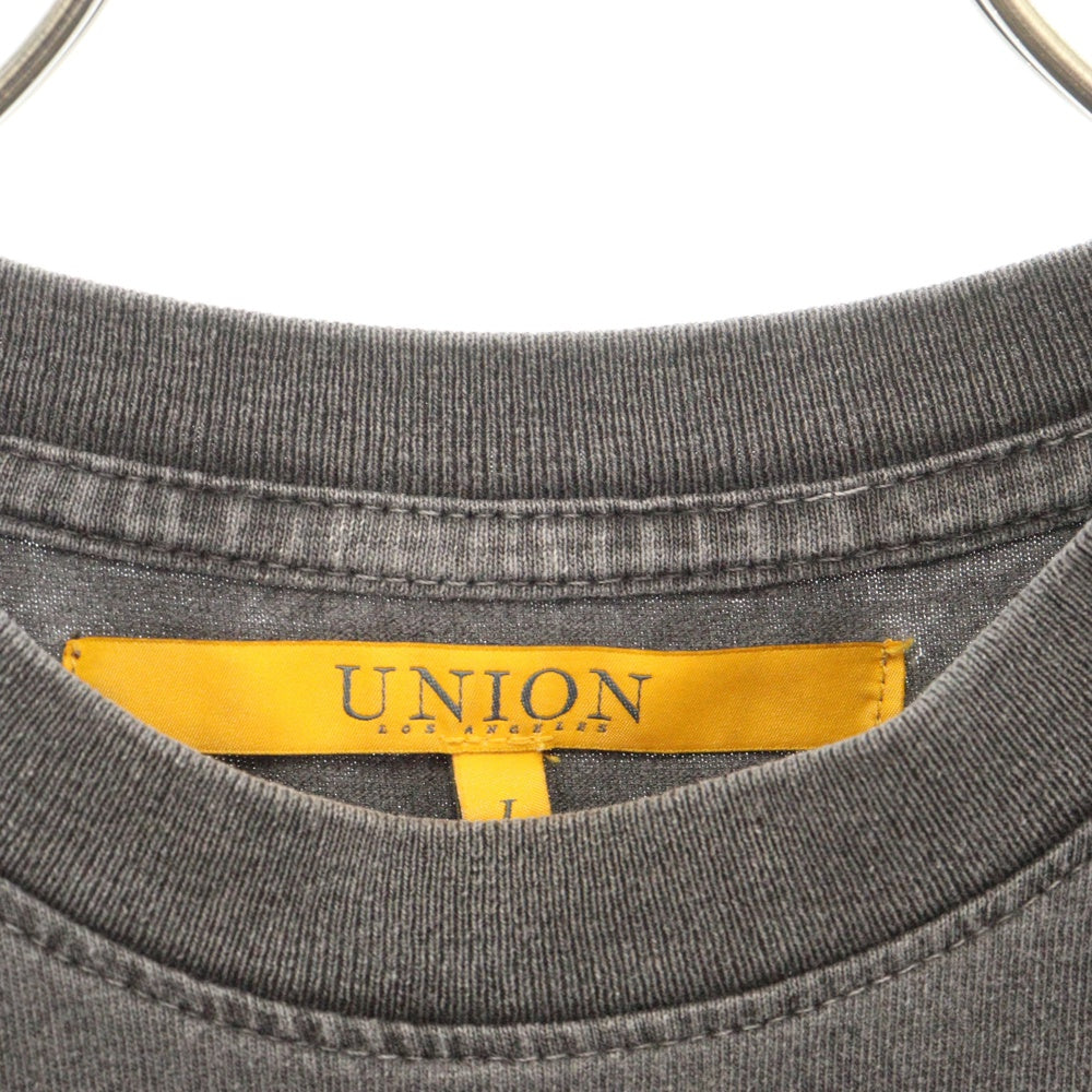 UNION(ユニオン) ORIGINAL STUDIO TEE UNION RECORDS プリント クルーネック半袖Tシャツ ブラック
