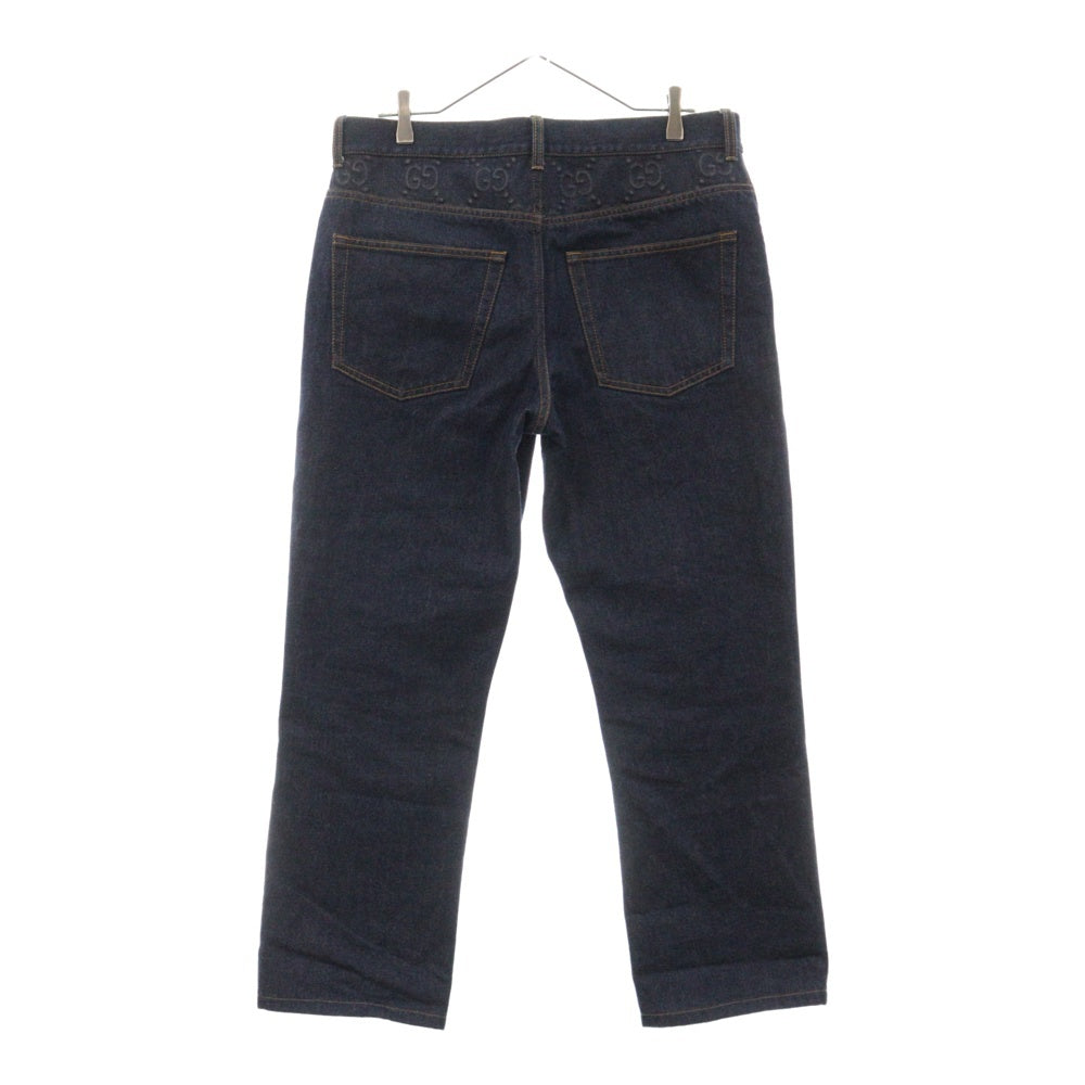 GUCCI(グッチ) GG エンボス ディテール デニム パンツ インディゴブルー 771462 XDCS8