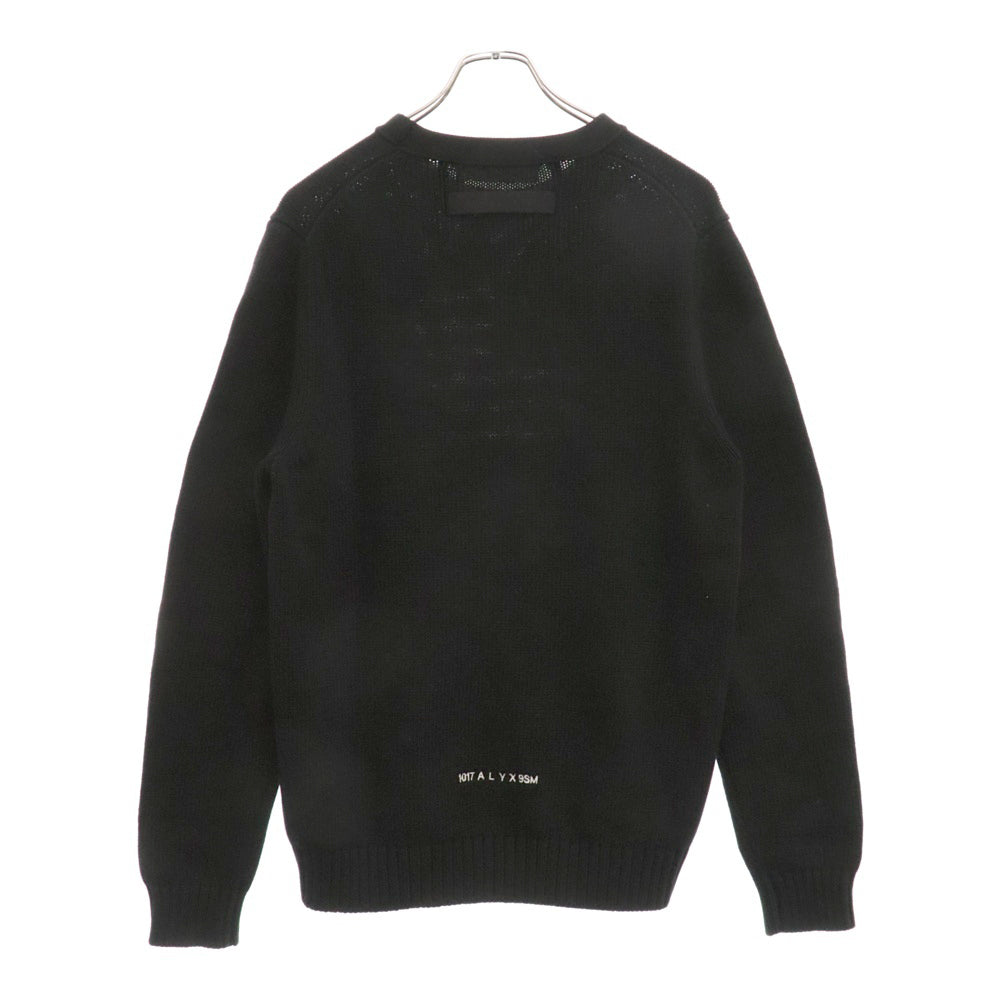 1017 ALYX 9SM(アリクス) ALLEGIANCE SWEATER 星条旗 アメリカ クルーネックニットセーター ブラック