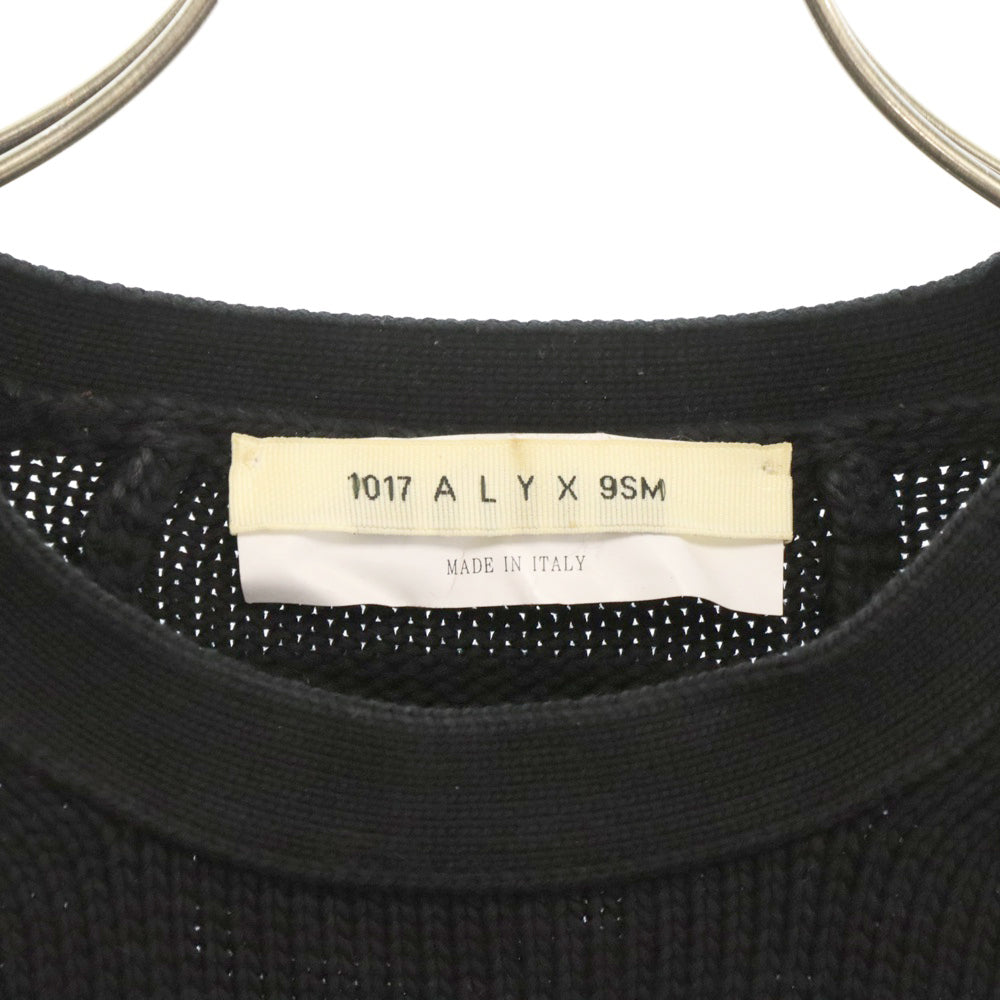 1017 ALYX 9SM(アリクス) ALLEGIANCE SWEATER 星条旗 アメリカ クルーネックニットセーター ブラック