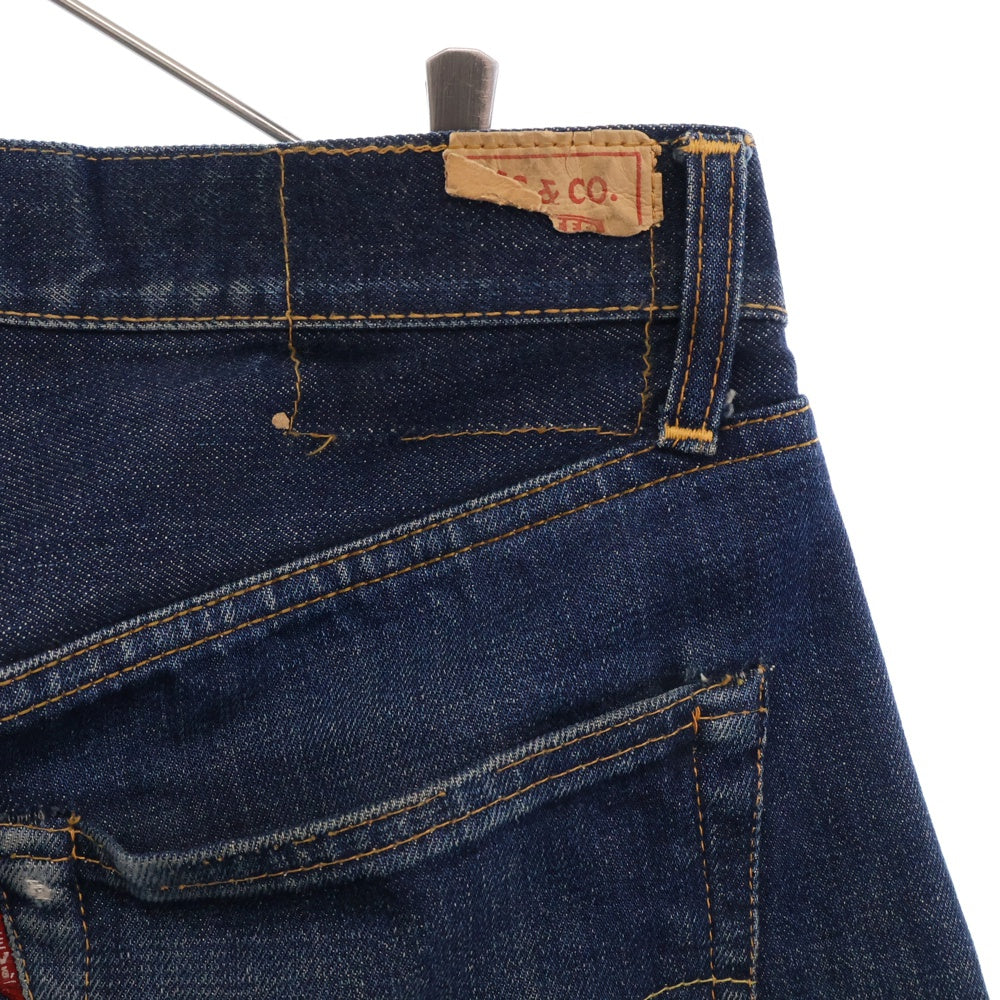 Levi's(リーバイス) 50s VINTAGE 501XX BIG-E 両面タブ 刻印無し 紙パッチギャラ有り オフセット デニムパンツ インディゴブルー