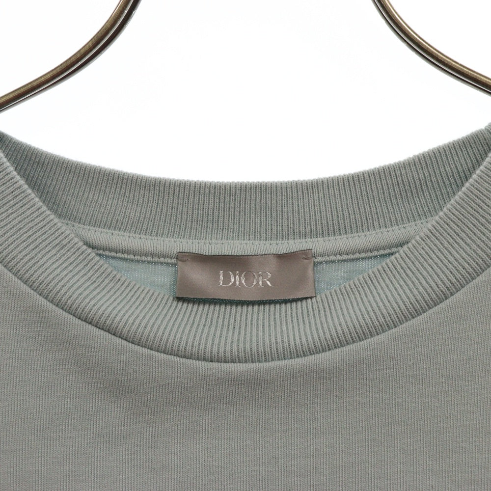 DIOR(ディオール) 24AW ハンドライティングコットンジャージー 半袖Tシャツ カットソー 493J696G0554 ブルー