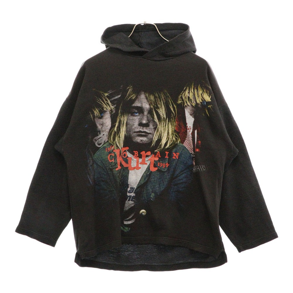VINTAGE(ヴィンテージ) 90s VINTAGE NIRVANA KURT COBAIN MEMORIAL HOODIE ニルヴァーナ カートコバーン 両面プリントプルオーバーフーディパーカー ブラック
