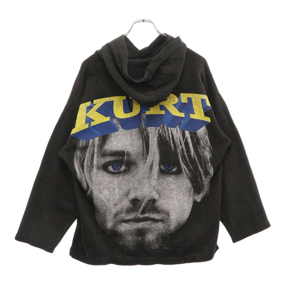 VINTAGE(ヴィンテージ) 90s VINTAGE NIRVANA KURT COBAIN MEMORIAL HOODIE ニルヴァーナ カートコバーン 両面プリントプルオーバーフーディパーカー ブラック