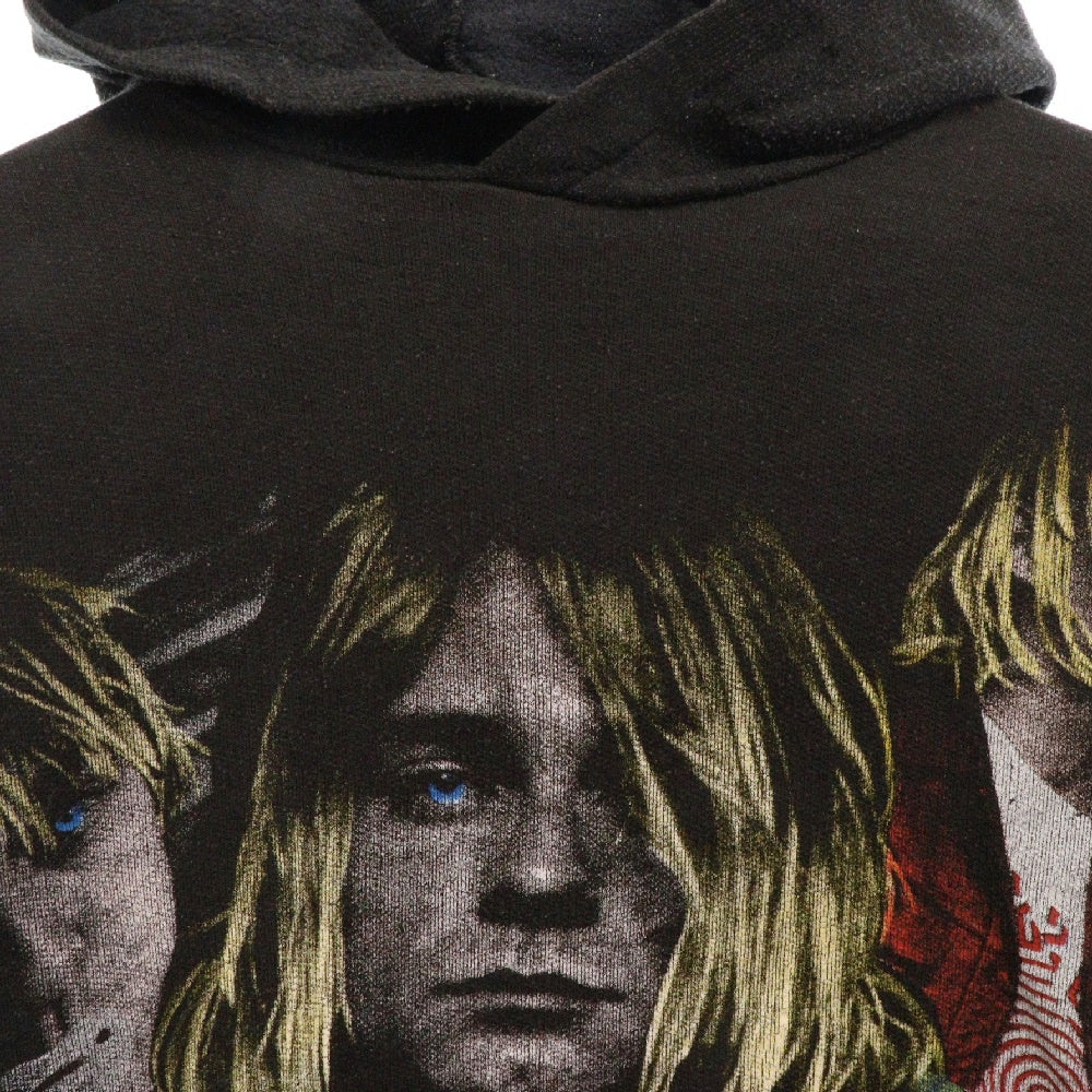VINTAGE(ヴィンテージ) 90s VINTAGE NIRVANA KURT COBAIN MEMORIAL HOODIE ニルヴァーナ カートコバーン 両面プリントプルオーバーフーディパーカー ブラック