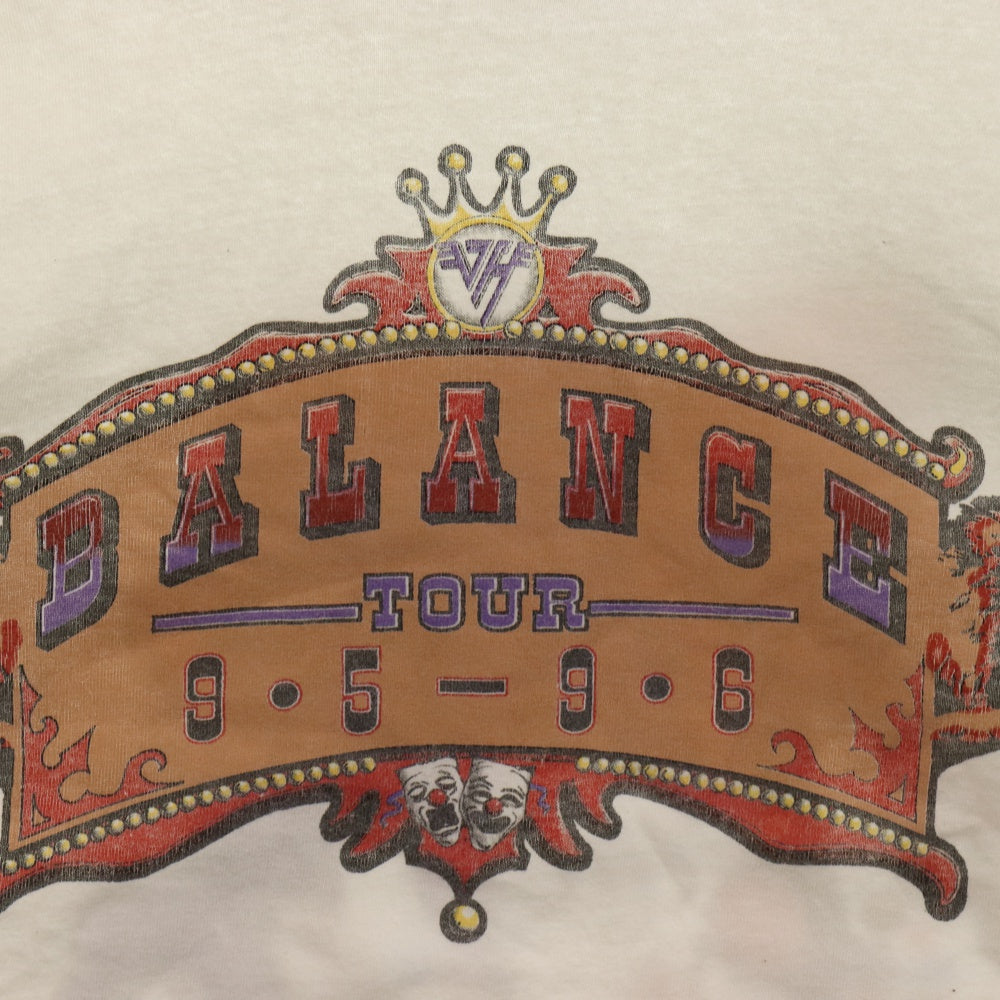 VINTAGE(ヴィンテージ) 90s VINTAGE VAN HALEN 1995 BALANCE TOUR ヴァンヘイレン バランス ツアープリント半袖Tシャツ カットソー ホワイト