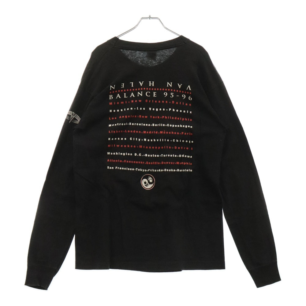 VINTAGE(ヴィンテージ) 90s VINTAGE VAN HALEN 1995 BALANCE TOUR ヴァンヘイレン バランス ツアープリント長袖Tシャツ ブラック