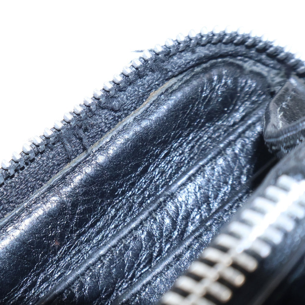 CHROME HEARTS(クロムハーツ) REC F ZIP/QUILTED クロスパッチ キルティングレザーウォレット 財布 ブラック
