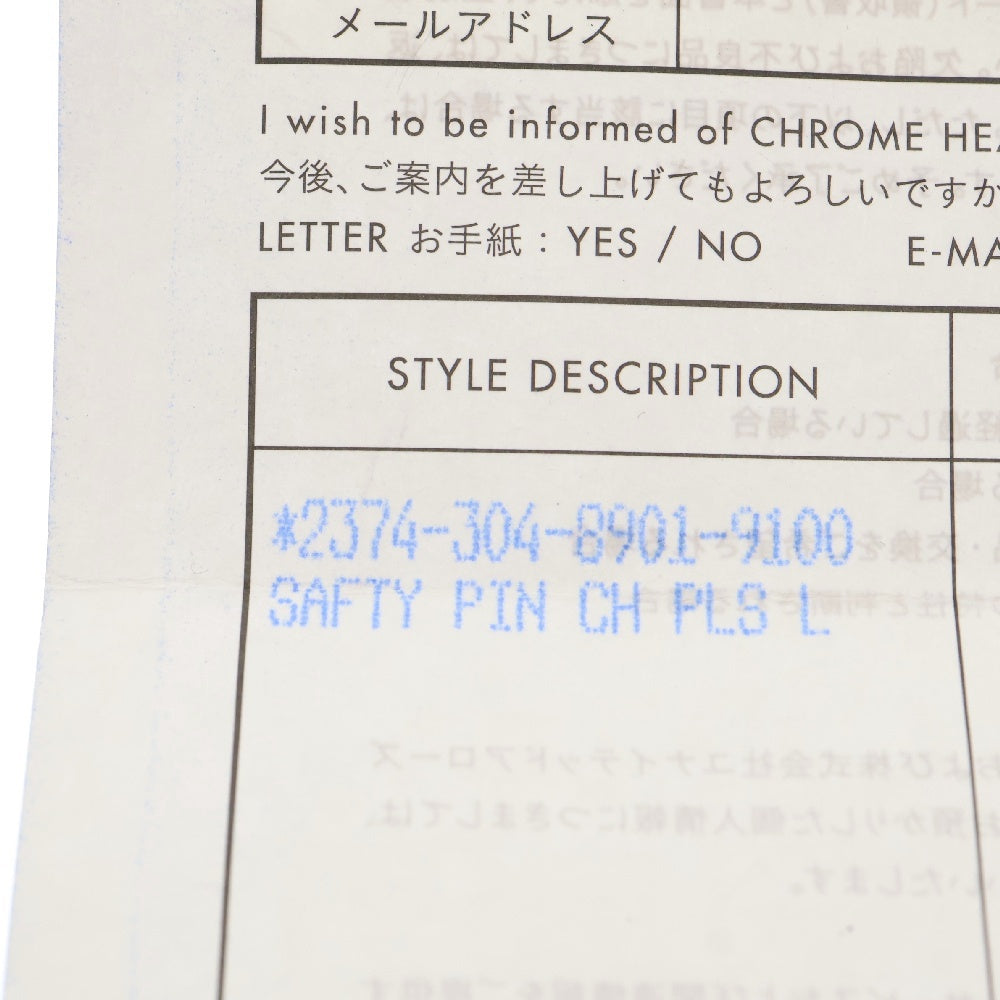 CHROME HEARTS(クロムハーツ) 22K SAFETY PIN S/スモールセーフティピン ペンダントトップ ゴールド