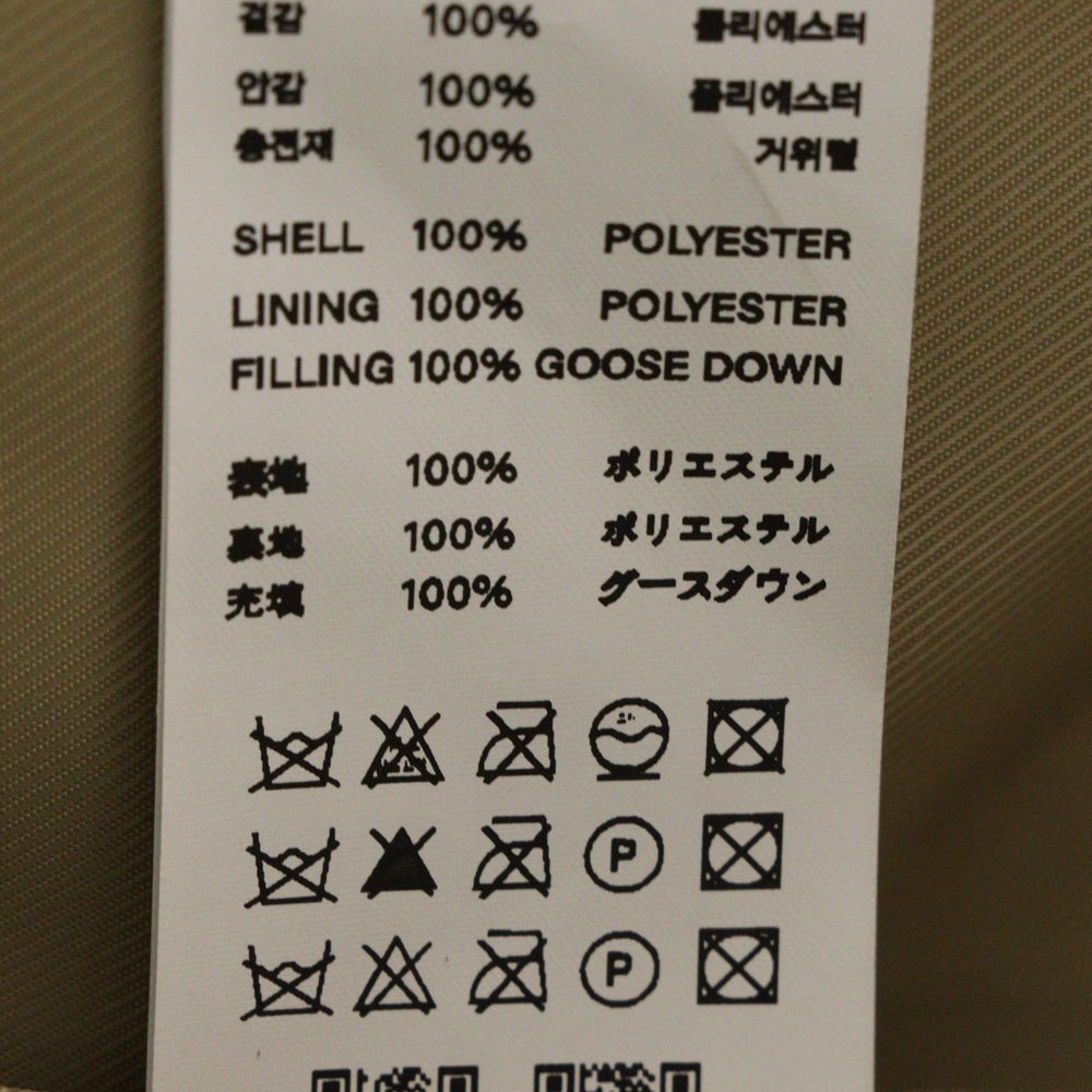 THUG CLUB(サグクラブ) 23AW Cave Goose Down Vest ケーブグースダウンベスト TC23PA02 ベージュ