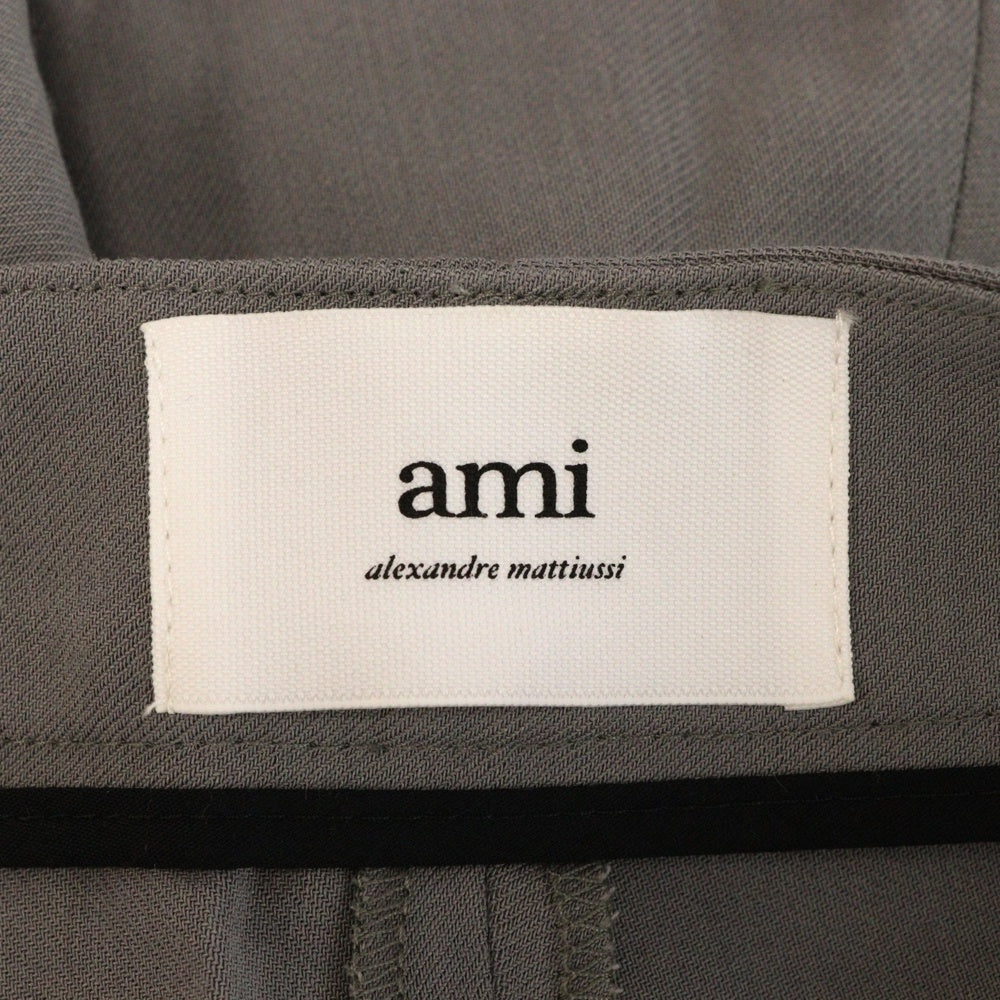 AMI Alexandre Mattiussi(アミアレクサンドルマテュッシ) 23AW Wide Fit Trousers With Floating Panels フローティングパネルワイドパンツ HTR407 VI0007 グレー