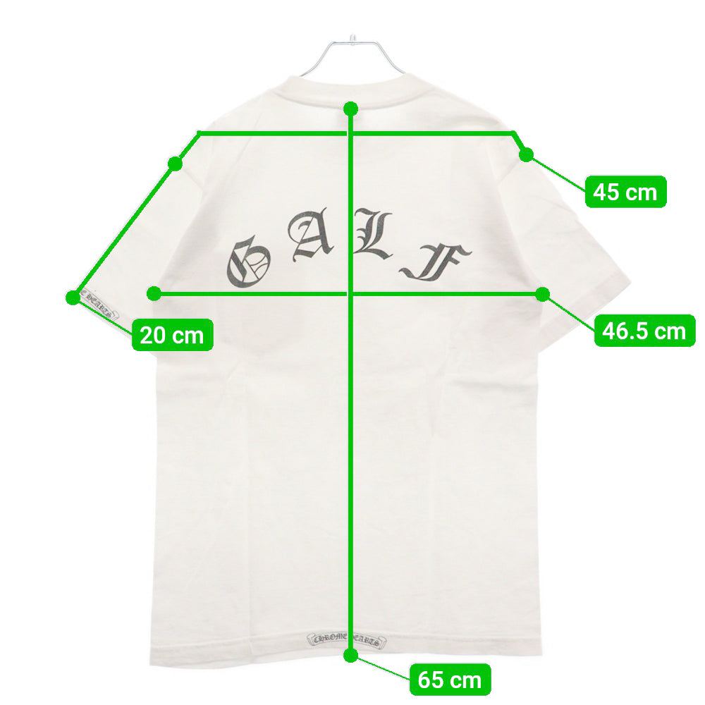 CHROME HEARTS(クロムハーツ) OLD GALF バックプリント 半袖Tシャツ カットソー ホワイト