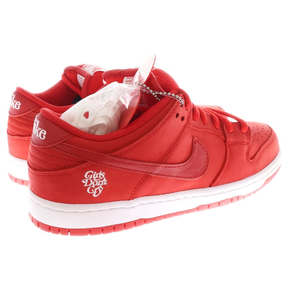 NIKE SB(ナイキエスビー) ×Girls Don't Cry SB DUNK LOW PRO QS BQ6832-600 ガールズ ドント クライ ダンク ローカットスニーカー レッド US7.5/25.5cm